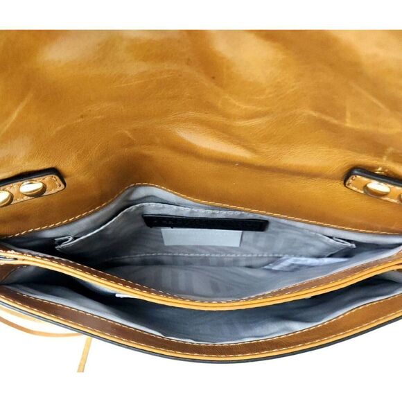 NWOT Rebecca Minkoff LIGHT TAN BROWN GENUINE LEATHER ENVELOPE SHOULDER BAG XBODY - Picture 9 of 12
